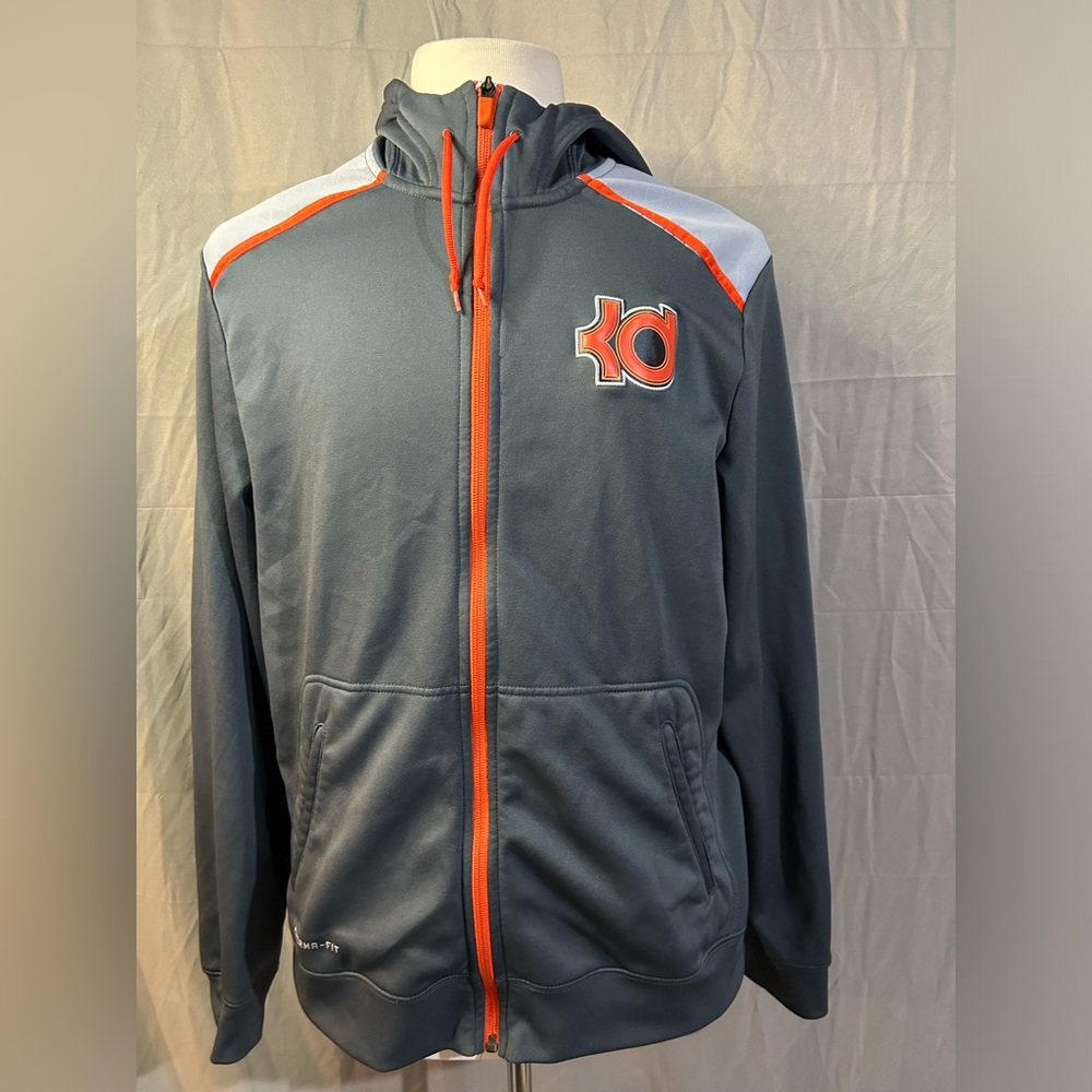 Kevin Durant KD Nike Therma Fit Hoodie Jacket Sweatshirt sz L Tall Basketball 🏀